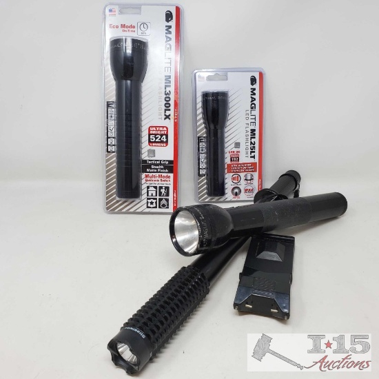 3 Flashlights, 1 Taser and 1 Flasight/Taser