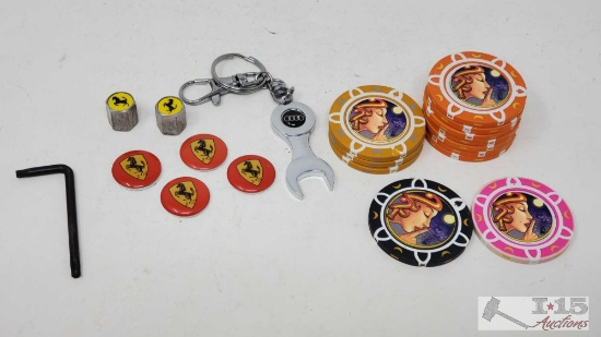 Ferrari and Audi Memorabilia, Casino Chips and Allen Wrench