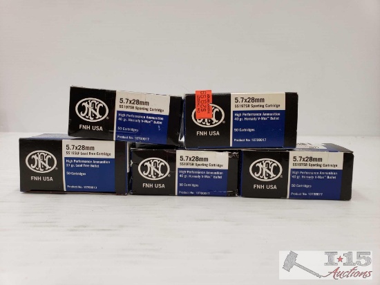 Approx 200 Rounds of 5.7...28mm Sporting Cartridge, Approx 50 Rounds of 5.7...28mm Lead Free Cartrid