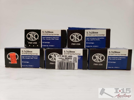 Approx 100 Rounds of 5.7...28mm Lead Free Cartridge, Approx 150 Rounds of 5.7...28mm Sporting Cartri