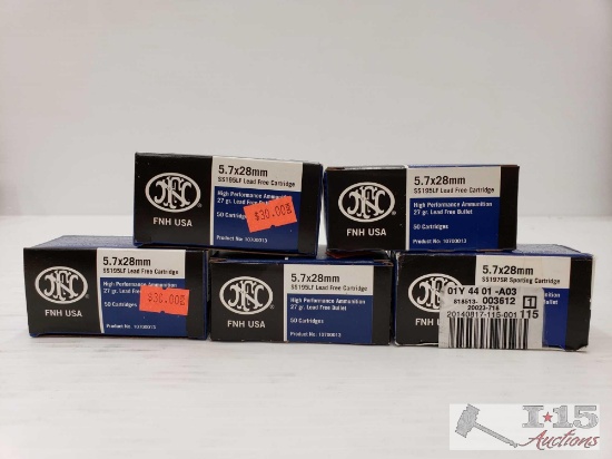 Approx 200 Rounds of 5.7...28mm Lead Free Cartridge, Approx 50 Rounds of 5.7...28mm Sporting Cartrid