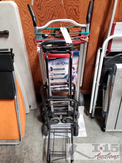 4 Dollies, Cosco 3 in 1, and 3 Collapsible