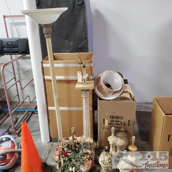 8 Lamps and 7 Lamp Shades