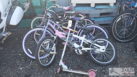 Assorted Bicycles and One Scooter 24"- 16"