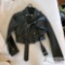 Black Chia Leather Moto Jacket