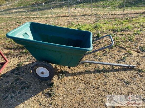 High Country Plastics tow behind cart with dump