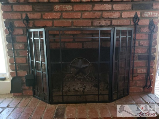Fireplace Cover and Tools