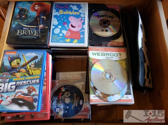 Assorted DVDs and CDs