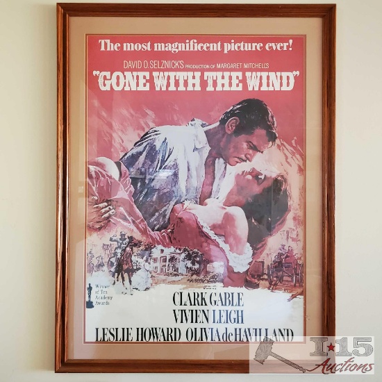 "Gone with the Wind" Framed Movie Poster