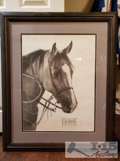 Framed "America's Horse in Art" Artwork