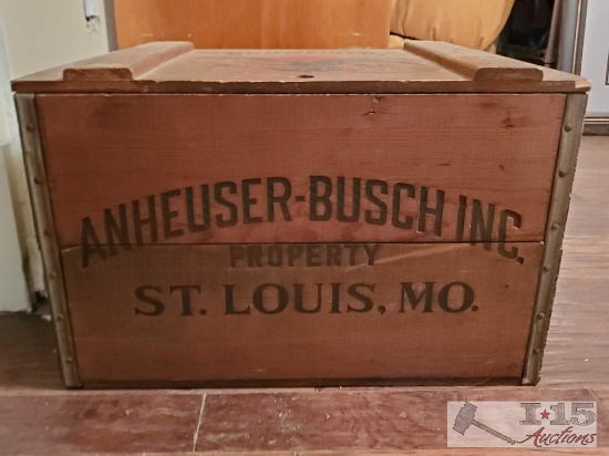 Vintage Budweiser Wooden Crate