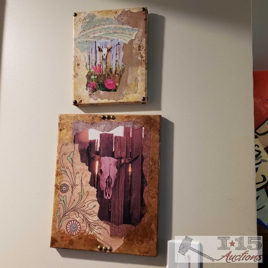 "Blooming Skull", "Weathered Sunset" Photo Wall Decor