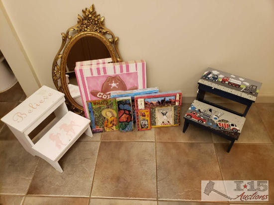 Bathroom Step Stools, and Wall Decor