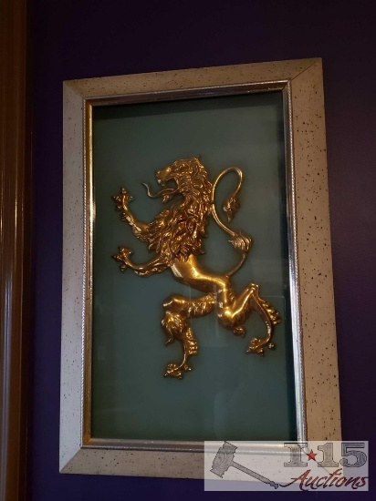 3 Frame Pieces of Artwork and Mirror