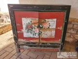 Wooden Hand Painted Cabinet