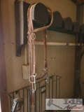 Split Ear Headstall with Snaffle Bit and Reins