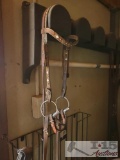 Browband Headstall with Twisted Snaffle and Split Reins