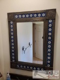 Spanish Mirror made out of tin and Hand Painted Tiles