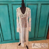 Free People Shear and Crochet Dress size Large