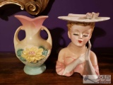 Hull Art Vase and Lady Figurine Vase