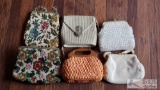 6 Vintage Beaded Purses and Wallet
