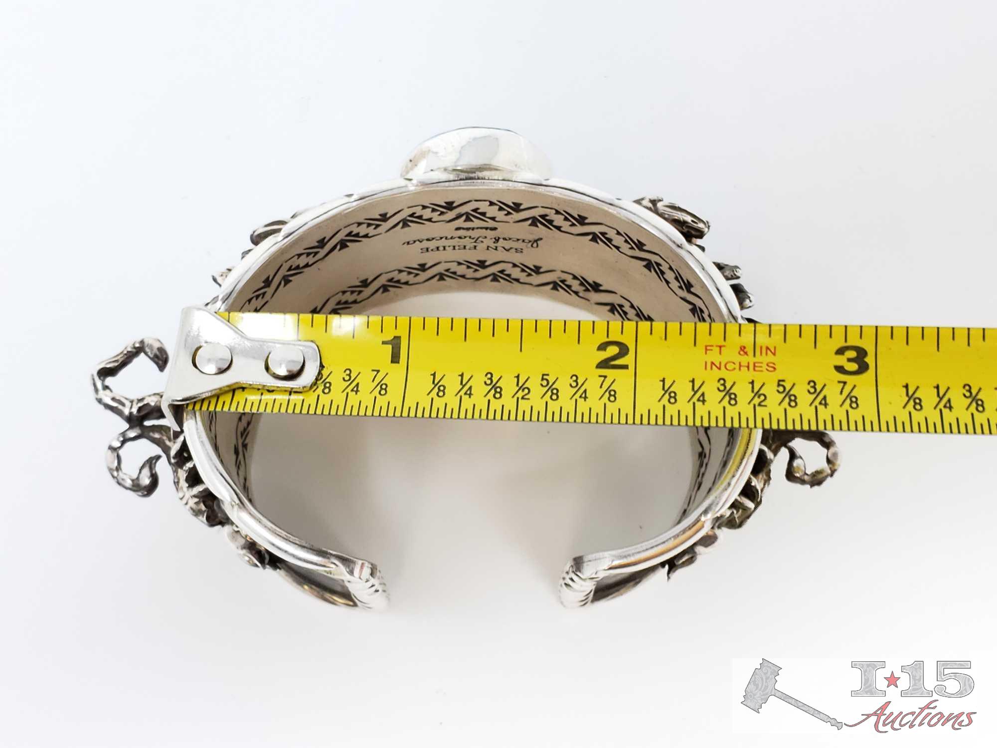 Jake Francosa San Felipe Old Kingman Turquoise Sterling Silver Bracelet Jake Francosa San Felipe Old Kingman Turquoise Sterling Silver Bracelet