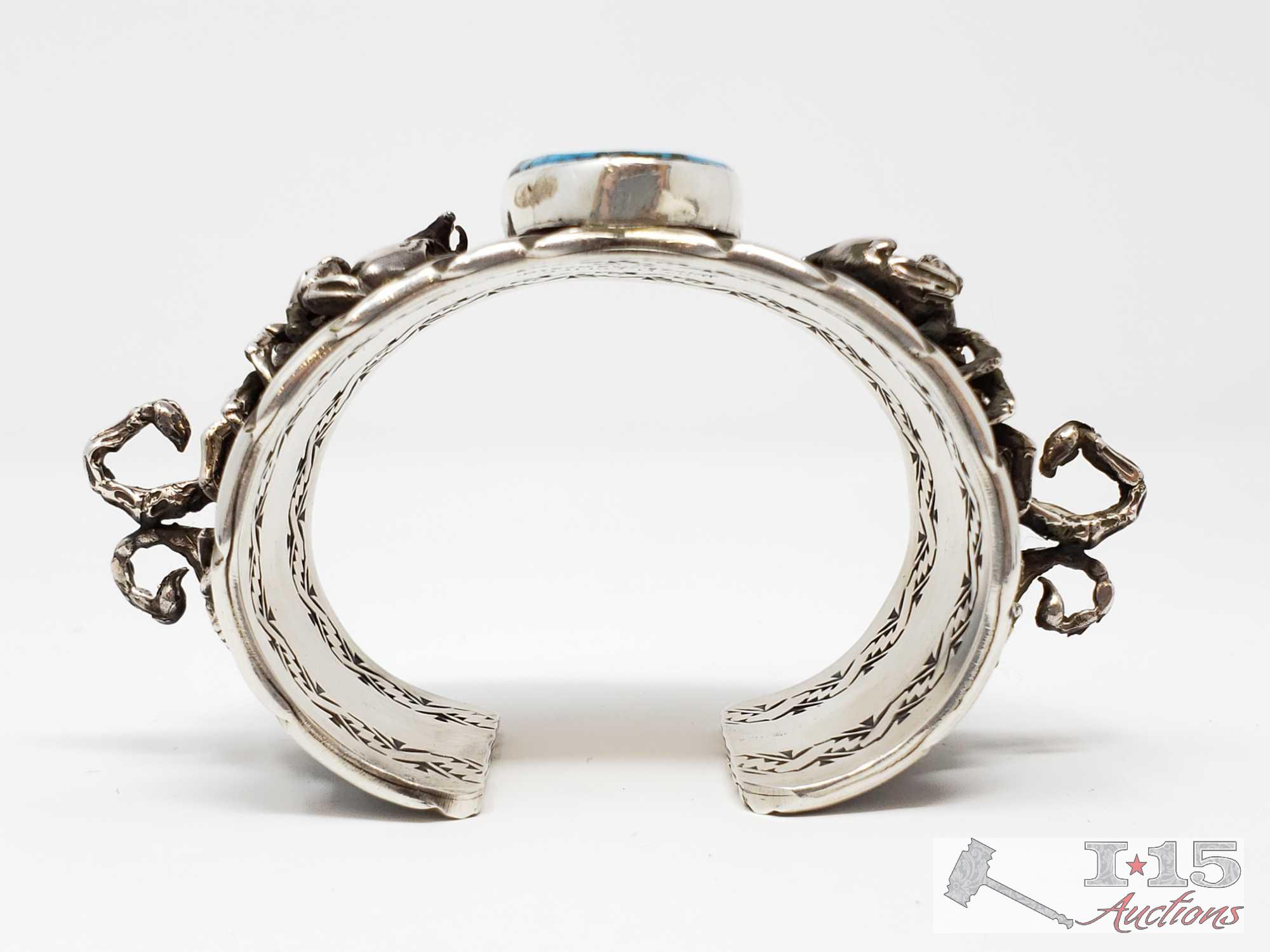 Jake Francosa San Felipe Old Kingman Turquoise Sterling Silver Bracelet Jake Francosa San Felipe Old Kingman Turquoise Sterling Silver Bracelet