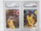 1996-97 Skybox Premium #55 and Hoops #281 Kobe Bryant Pro Graded Rookie Cards