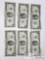 6 Series of 1976 2 Dollar Bills