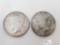 Two 1923 Silver Peace Dollars - San Francisco Mint