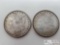 1881 and 1887 Morgan Silver Dollars- Philadelphia Mint