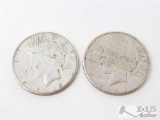 2 1922&1923 Silver Peace Dollars-San Fransisco