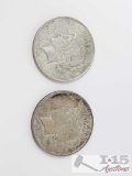 2 1923 Silver Peace Dollars - Philadelphia
