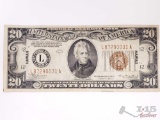 Series of 1934 A, 20 Dollar Federal Reserve Note - Hawaii