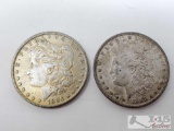1883 and 1885 Morgan Silver Dollars- Philadelphia Mint