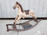 Vintage Wooden Ricking Horse