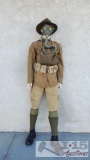 U.S Gas Mask Army Military Uniform with Mannequin