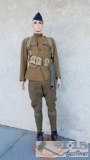 U.S Army Military Uniform with Mannequin on Pedestal