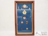 7 Framed Soviet Union Badges