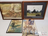 4 Framed U.S Military Photos