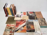 Assorted Military Books, Firearm Books, Envelopes with Stamps and More