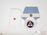 WW2 1940's Red Cross Uniform Hat and Mask