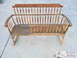 Antique Rocking Bench Crib