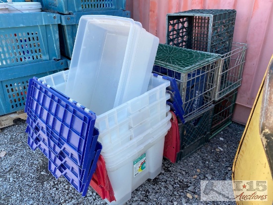 Metal Crates, Plastic Crates and Plastic Totes
