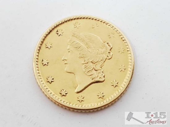 .900k Gold 1853 US Dollar Coin, 1.6g