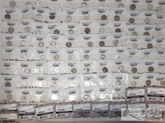 97 pre 1964 and silver state Quarter's