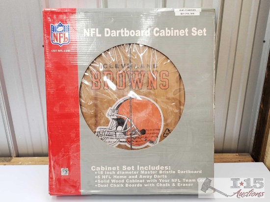NFL Dartboard Cabinet Set