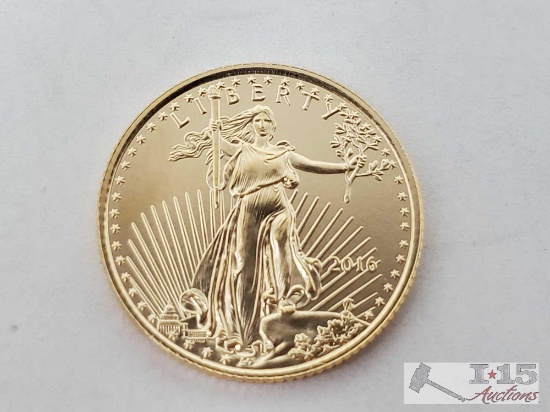 2016 American Gold Eagle 1/10 oz. .999 Gold Coin