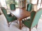 Wooden Dining Room Table with 4 Chairs and 2 Leaves