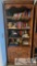 Wooden Bookshelf with Books